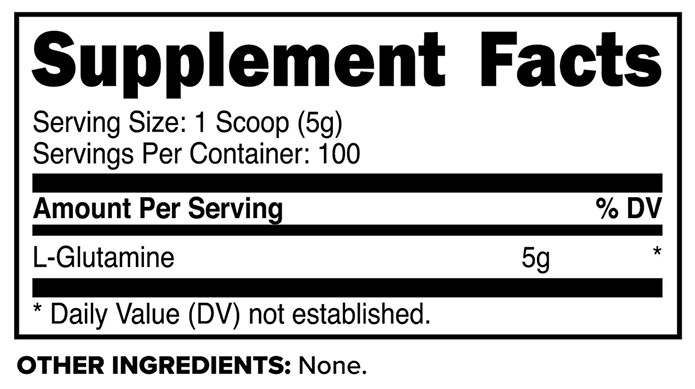 L-Glutamine by PrimaForce - Supplement Facts